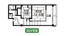 304号室 間取り図